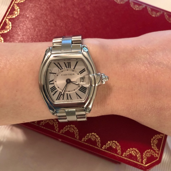 Cartier Accessories - Cartier Roadster Silver Dial Steel Ladies Watch
